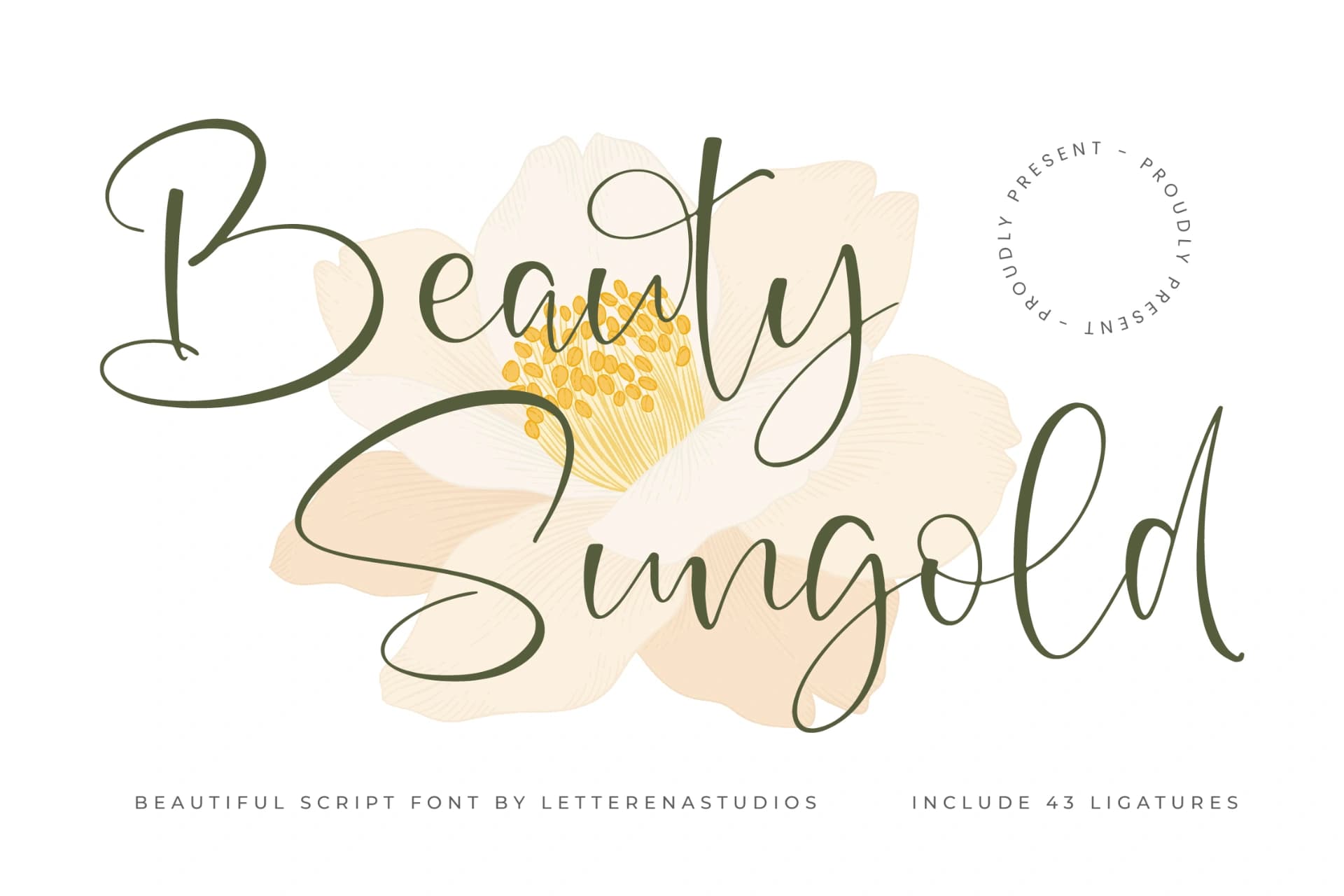 Preview of Beauty Sungold – Beautiful Script Font font