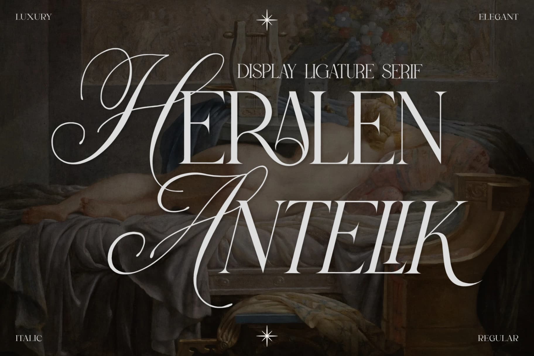 Preview of Heralen Antelik - Display Serif Font font