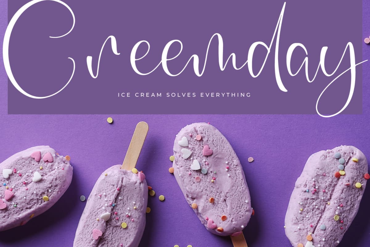 Annets Birthday - Beautiful Script Font font preview 10