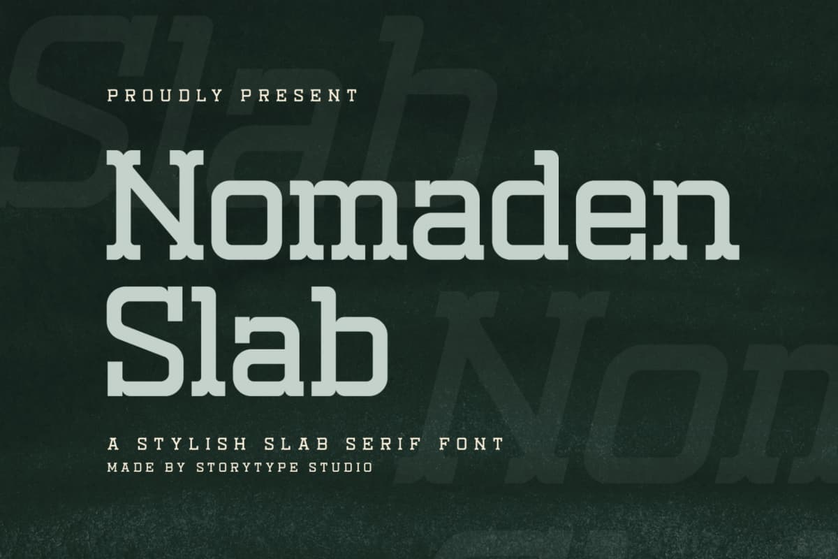 Nomaden Slab - Stylish Slab Serif Font font preview 1