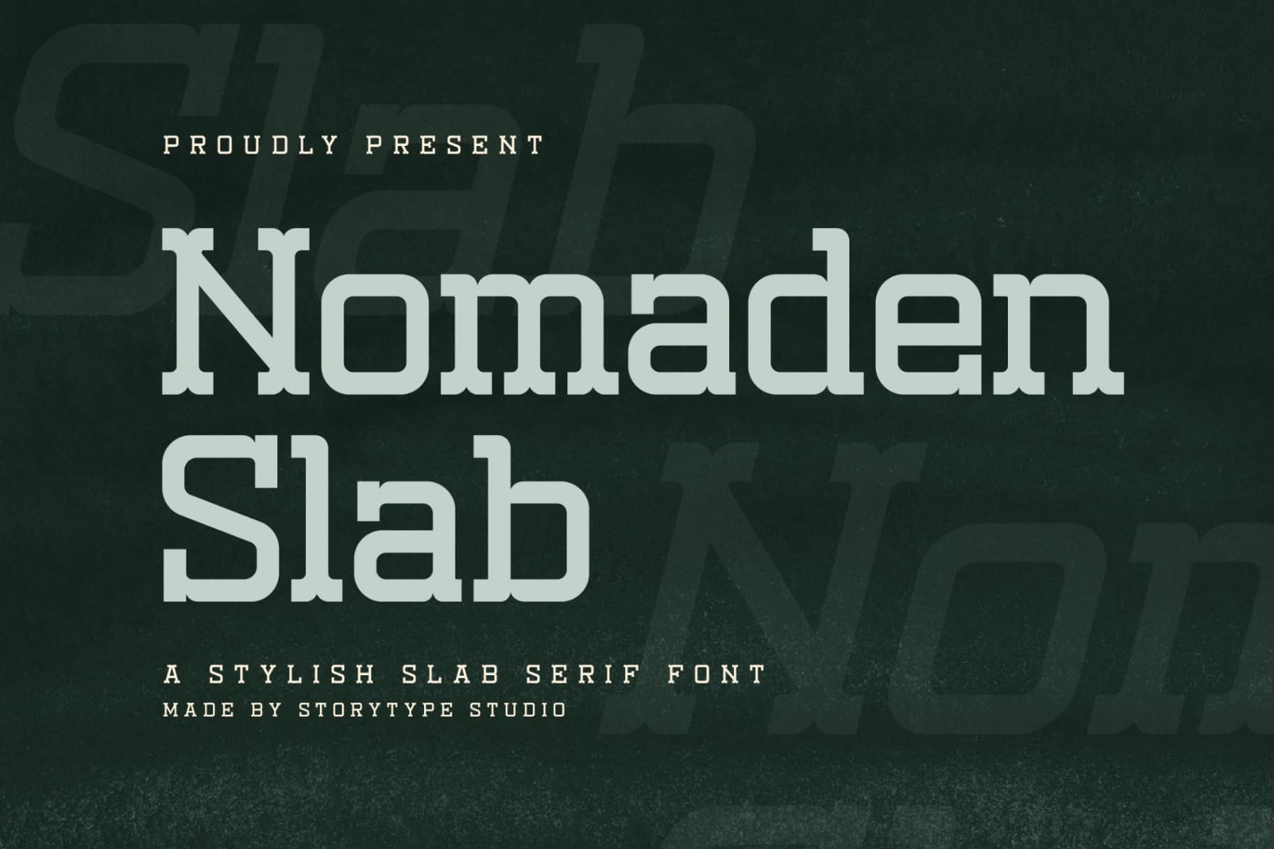 Preview of Nomaden Slab - Stylish Slab Serif Font font