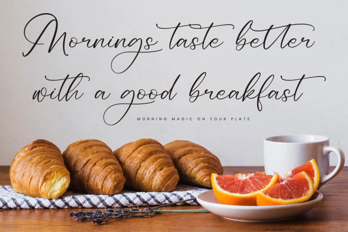Preview 4 for Redianta Brighters – Beauty Calligraphy Font