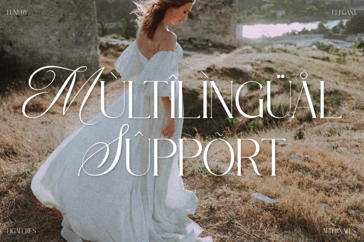 Merqola Nature - Modern Ligature Serif font preview 9