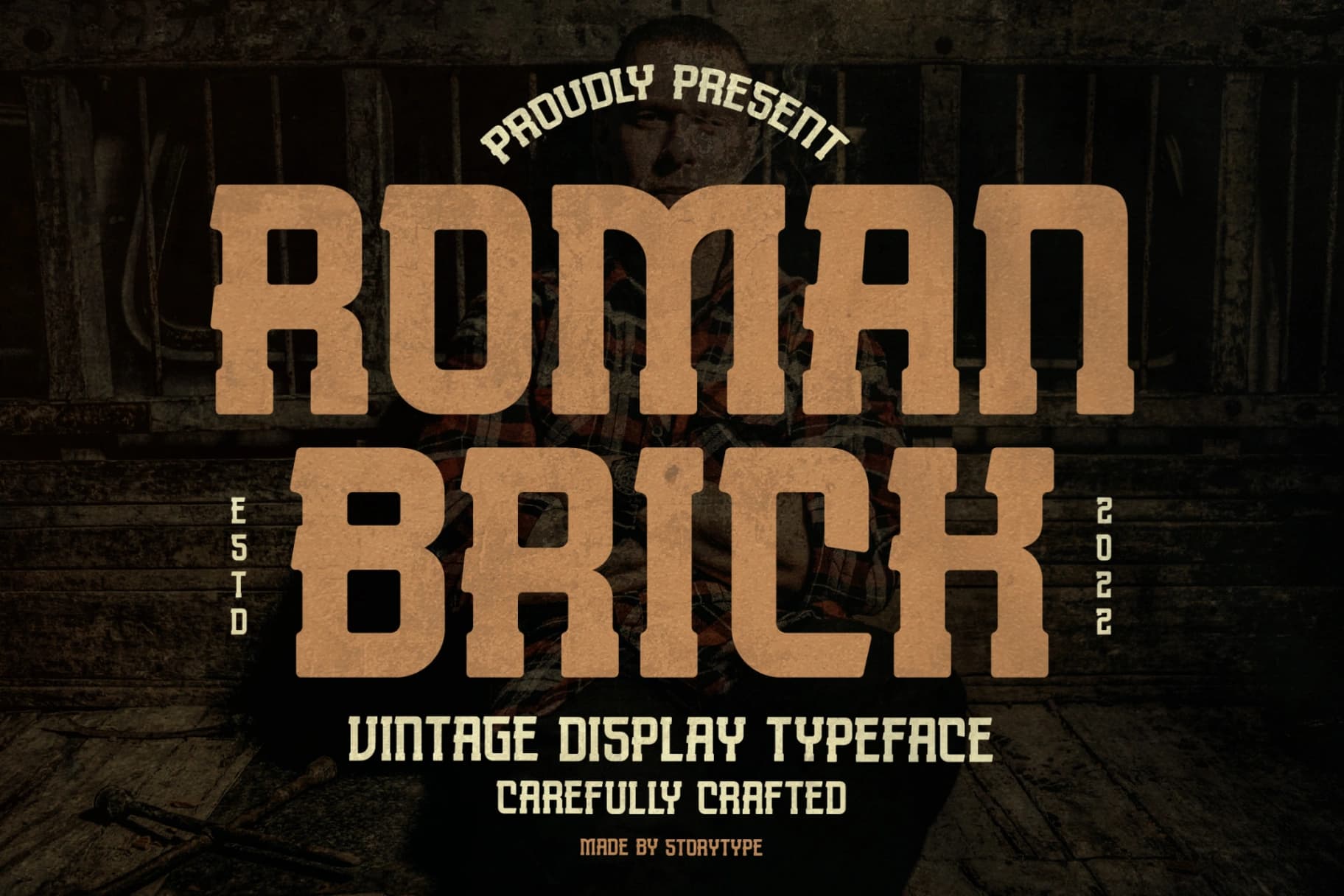 Preview of Roman Brick - Vintage Display Typeface font