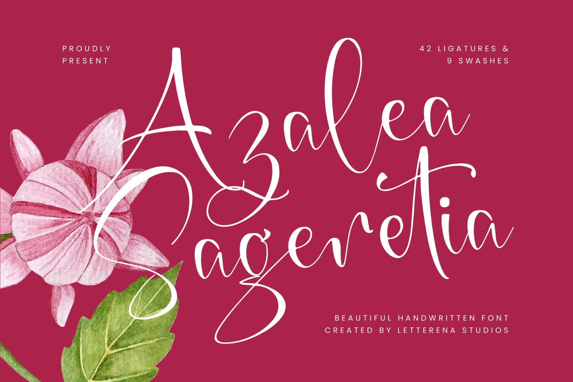 Preview of Azalea Sageretia – Beautiful Handwritten Font font