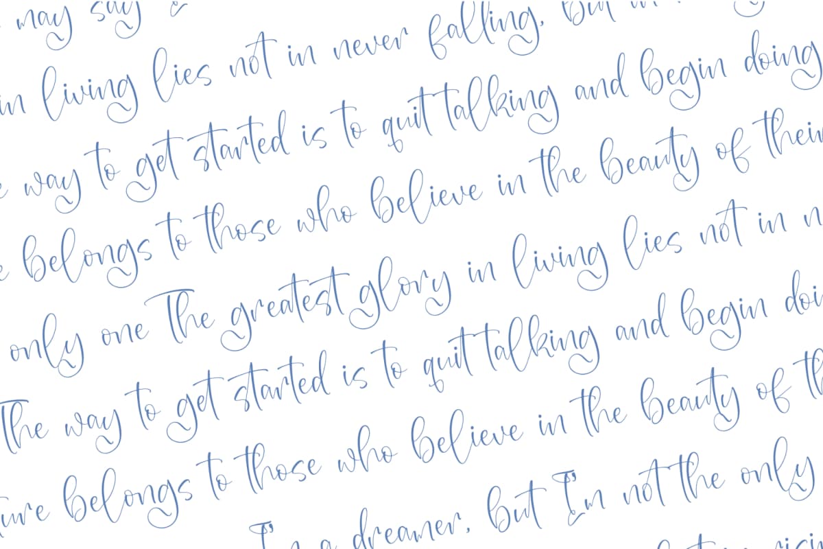 Sparkle Perfection – Beautiful Handwritten Font font preview 12