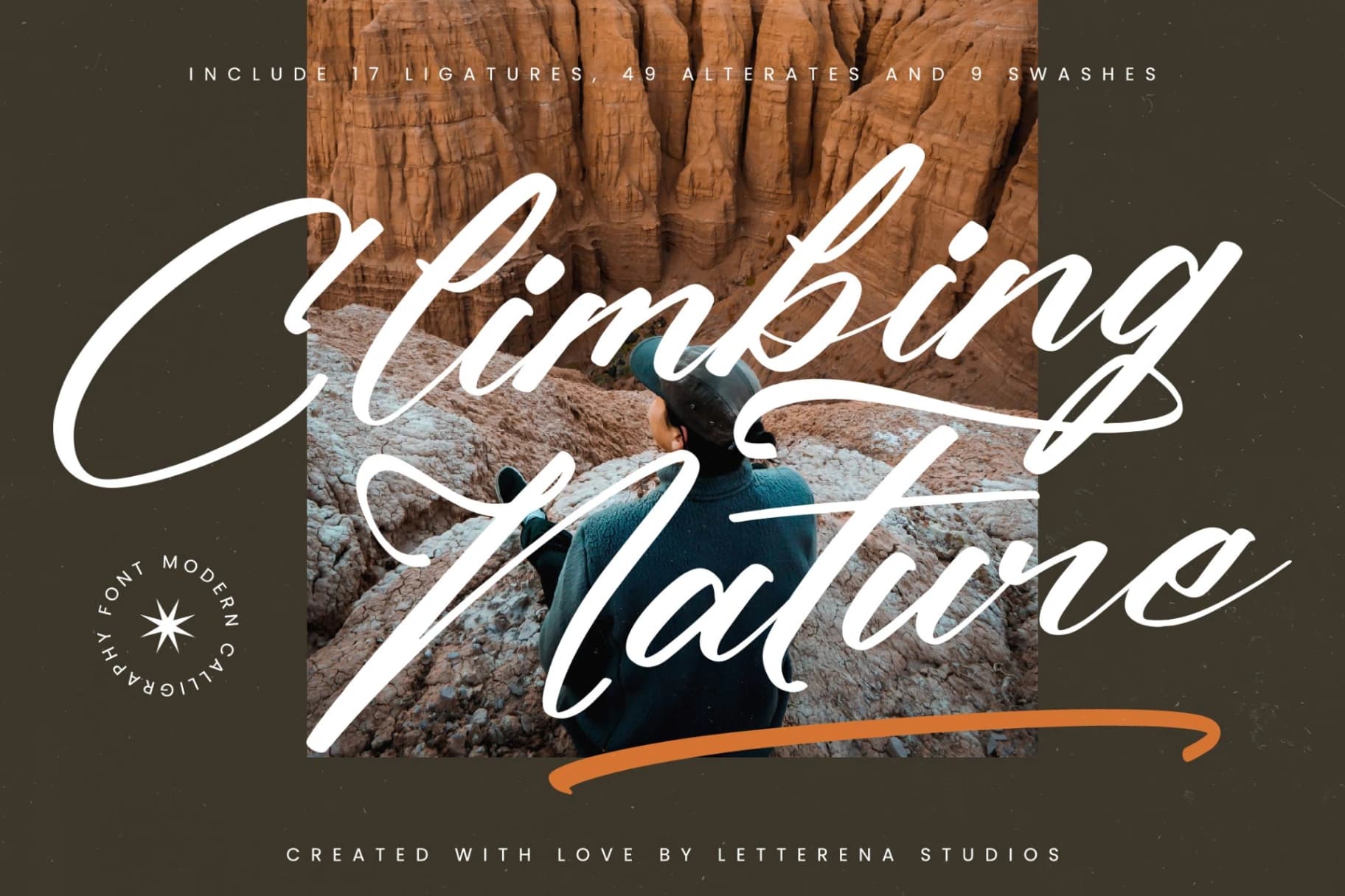 Preview 1 for Climbing Nature – Modern Calligraphy Font