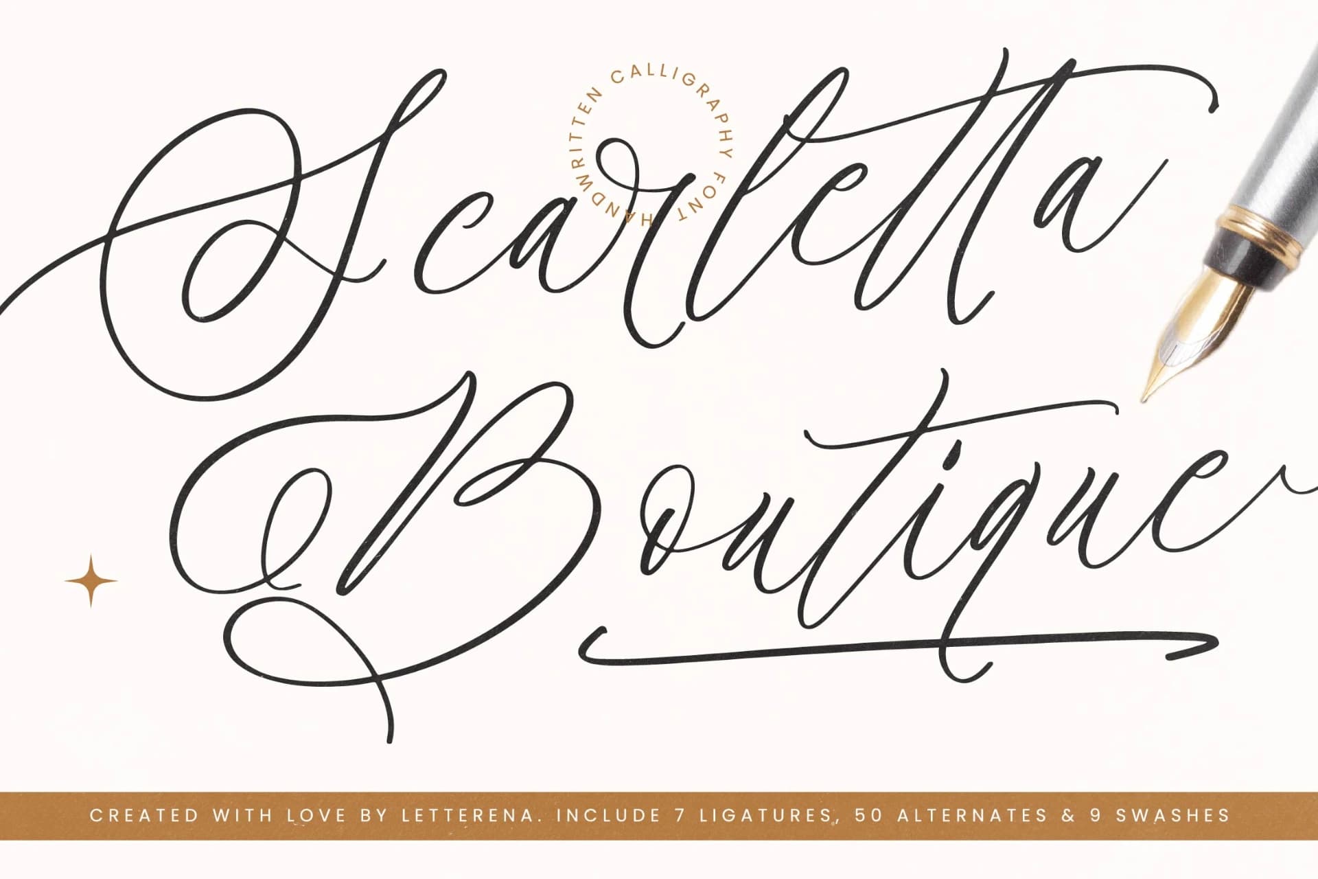 Preview of Scarletta Boutique – Handwritten Calligraphy Font font