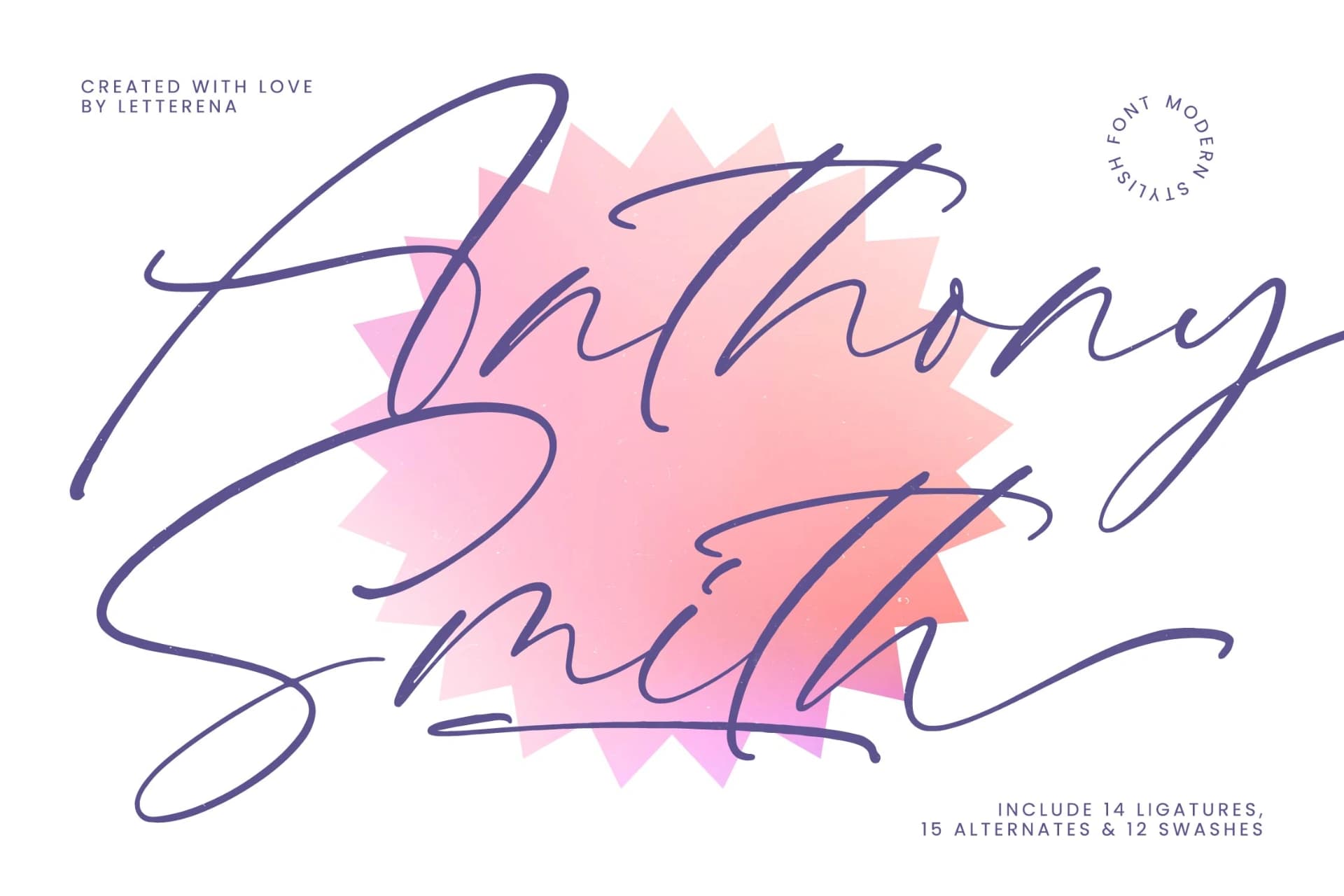 Preview of Anthony Smith – Modern Stylish Font font