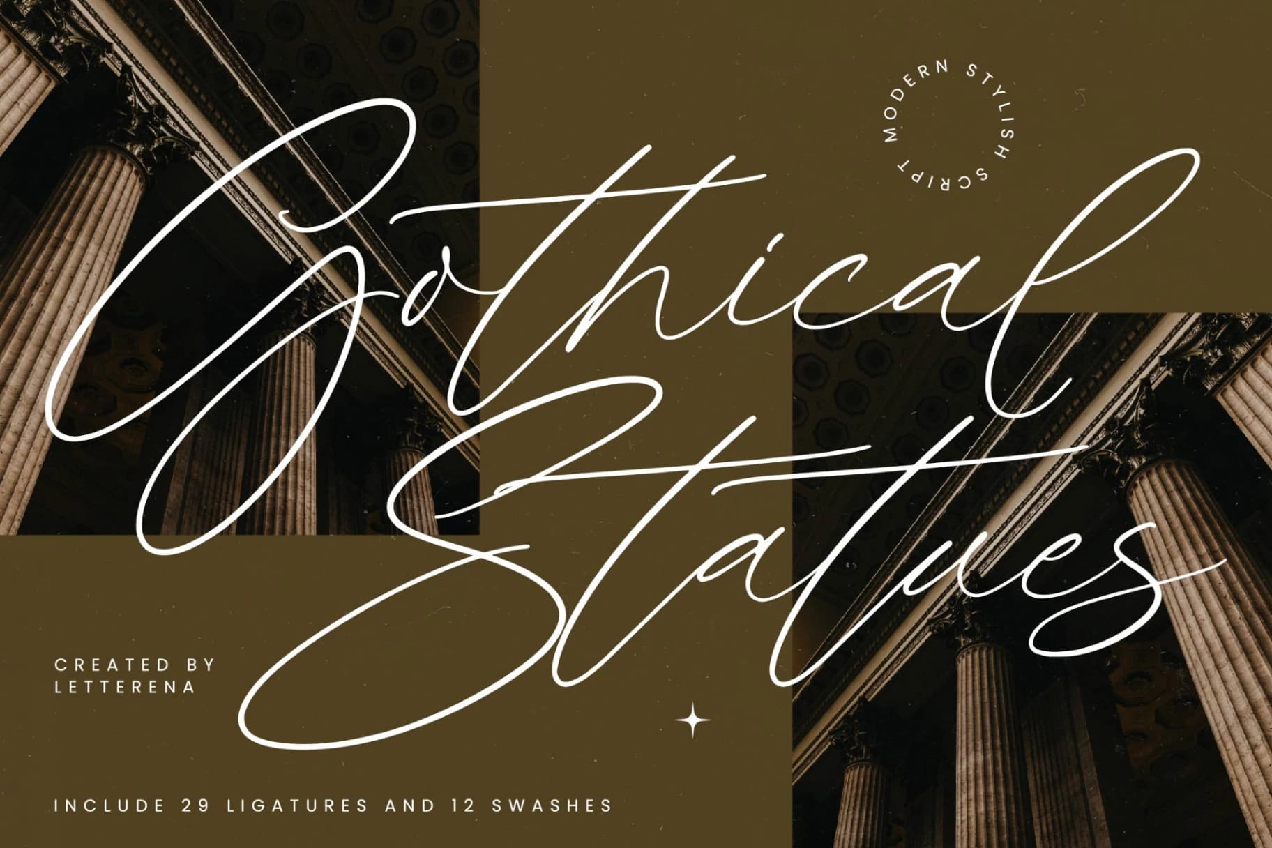 Preview of Gothical Statues – Modern Stylish Script font