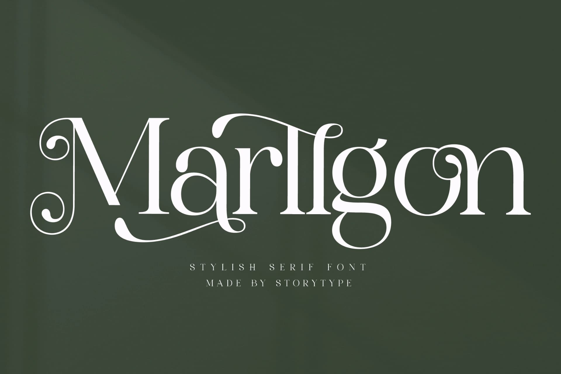 Preview of Marllgon - Stylish Serif Font font