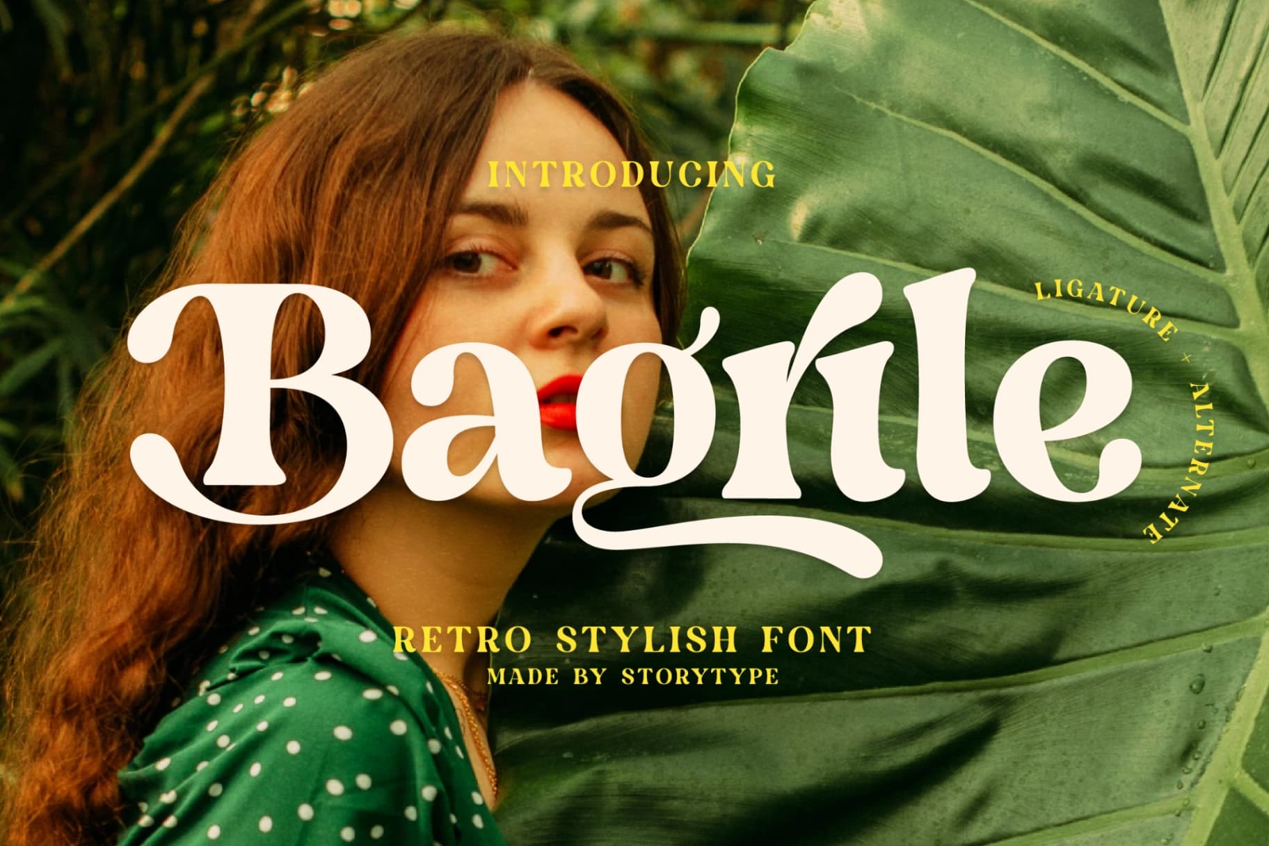 Preview of Bagrile - Retro Stylish Font font
