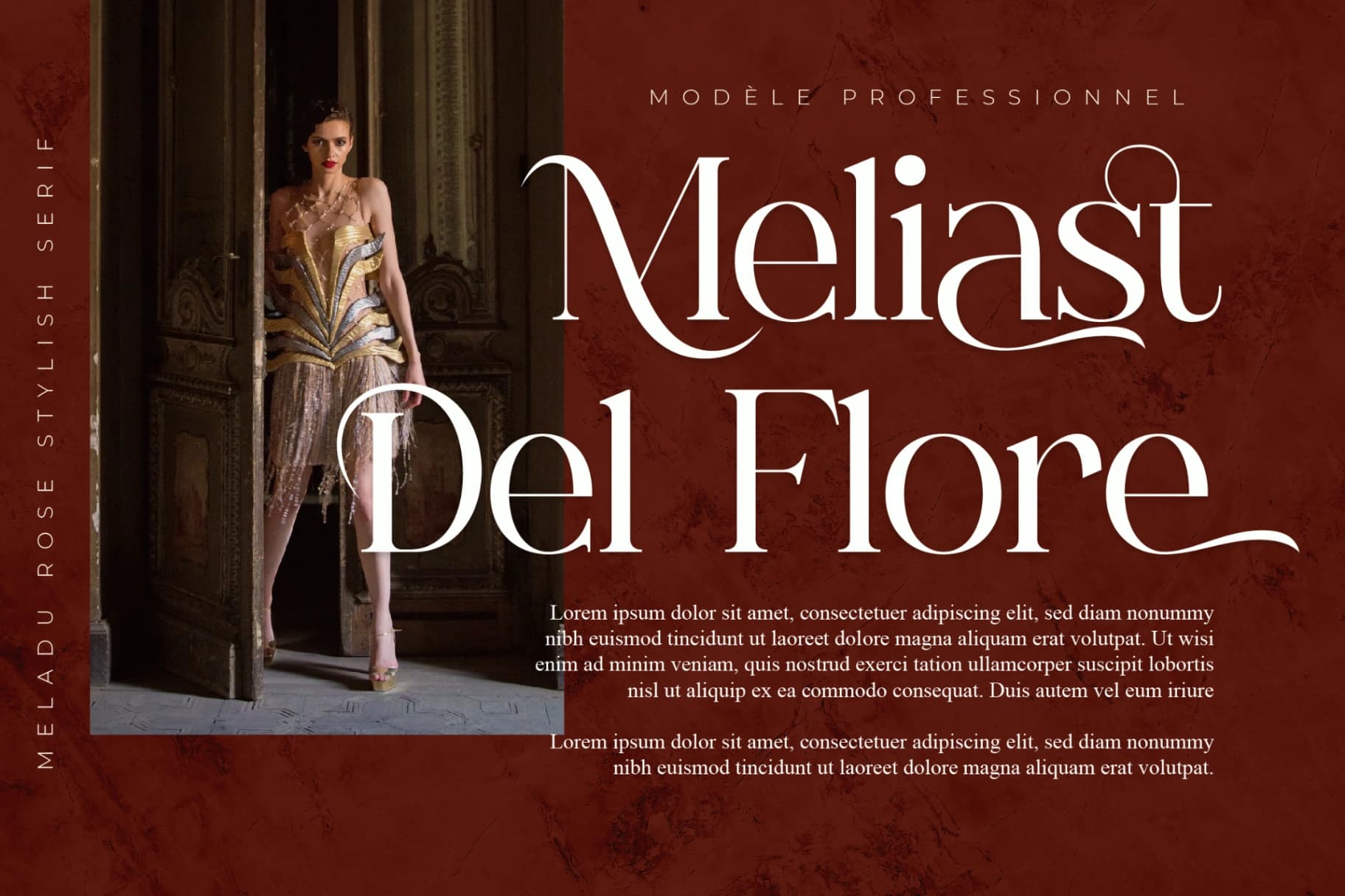 Preview 3 for Meladu Rose - Stylish Serif Font