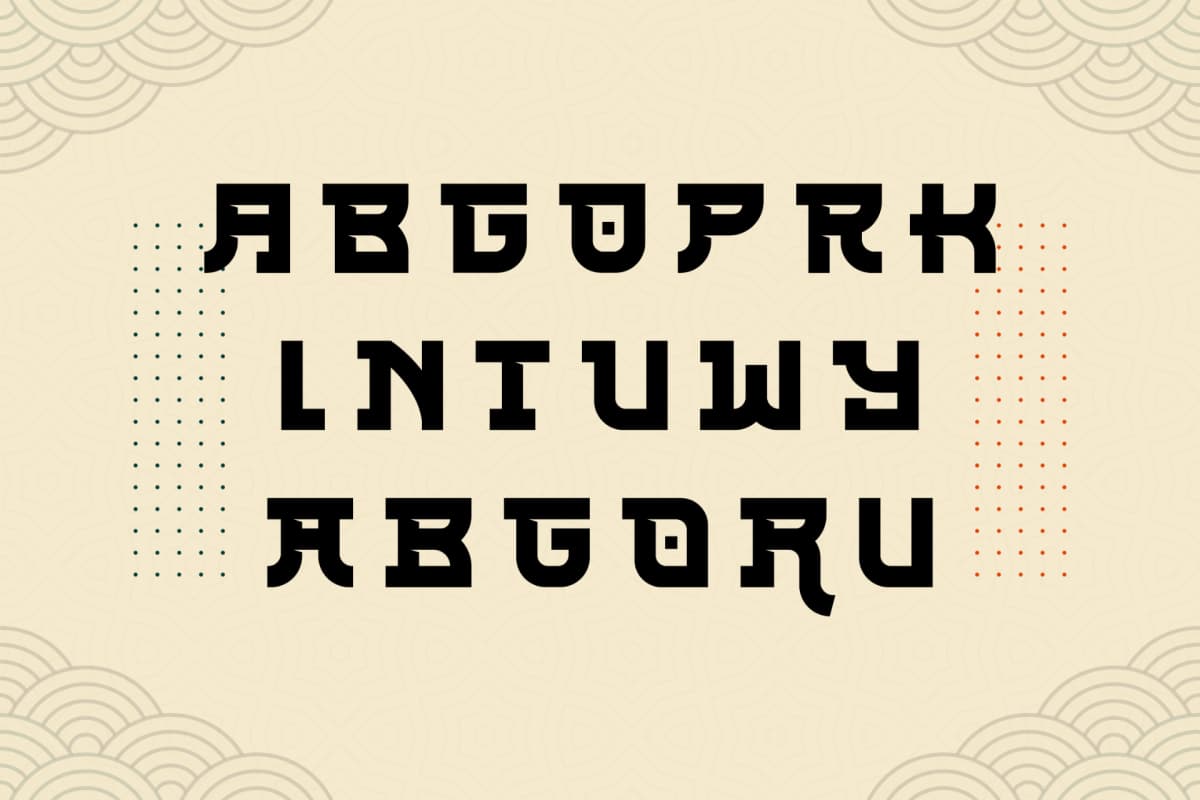 Rijaya Konoha - Japanese Display Font font preview 11