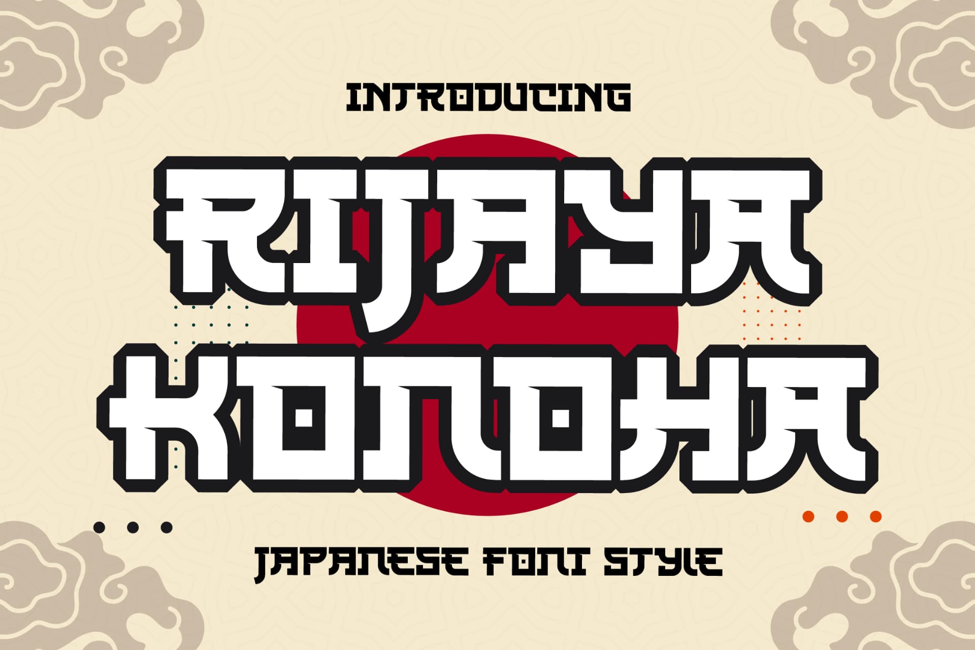 Preview of Rijaya Konoha - Japanese Display Font font