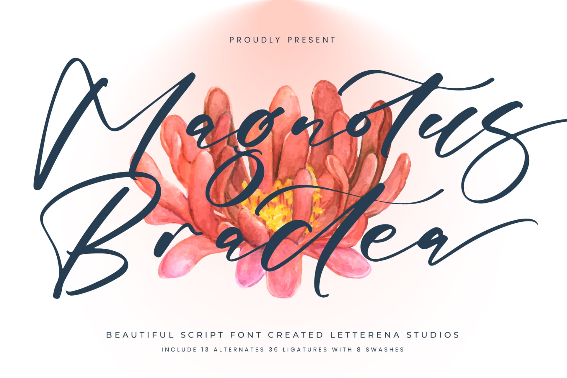 Preview of Magnotus Bractea – Beautiful Script Font font