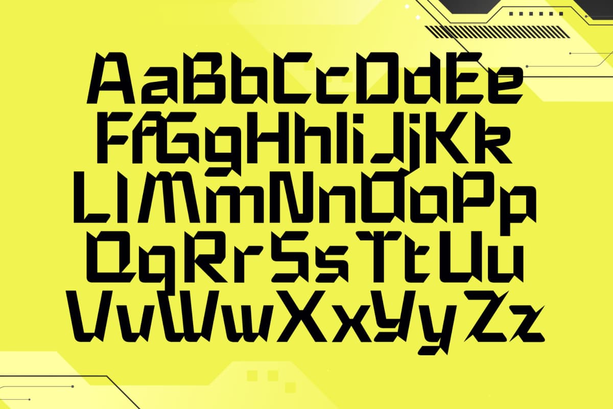 Preview 10 for Gofay Micsoty - Futuristic Sporty Font