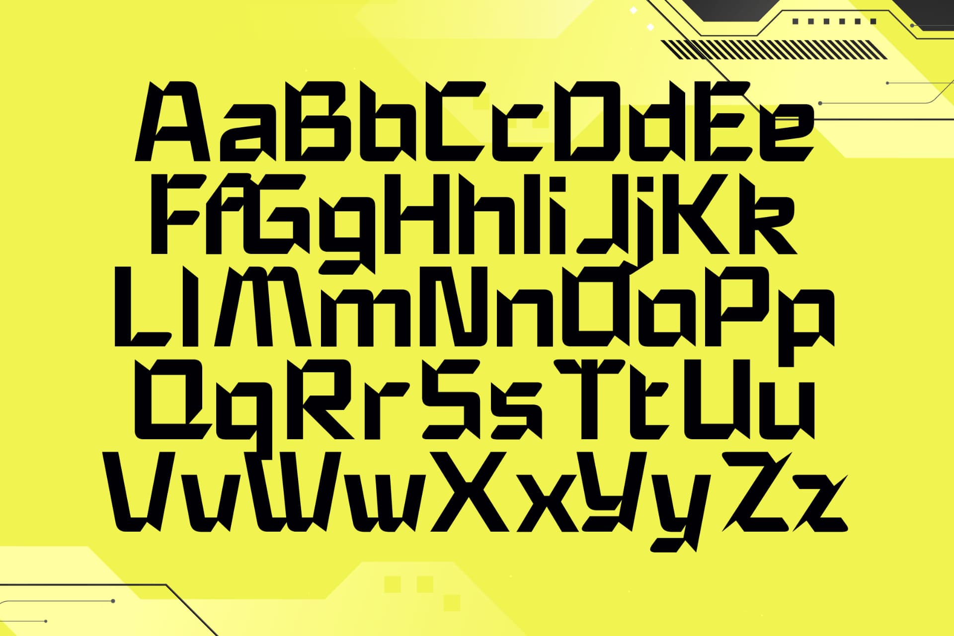 Preview 10 for Gofay Micsoty - Futuristic Sporty Font