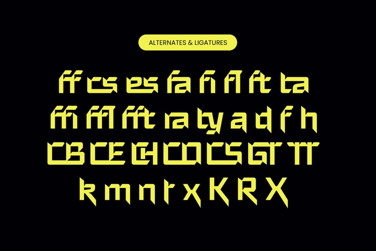 Preview 13 for Gofay Micsoty - Futuristic Sporty Font