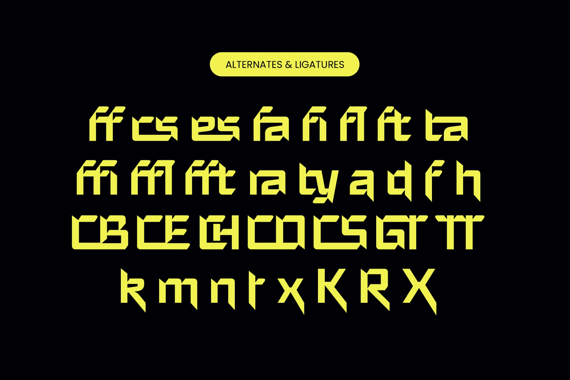Preview 13 for Gofay Micsoty - Futuristic Sporty Font