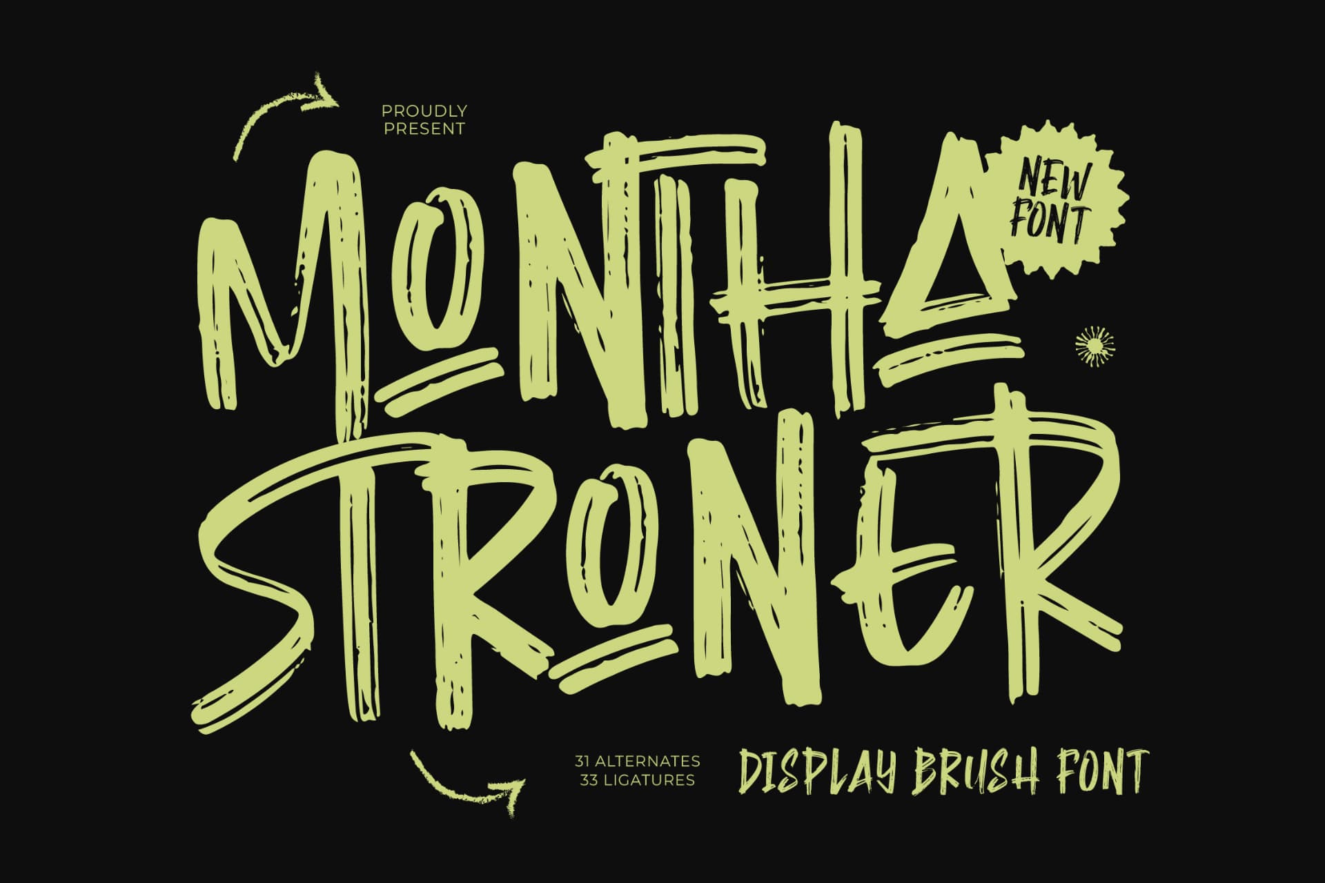 Preview of Montha Stroner – Display Brush Font font