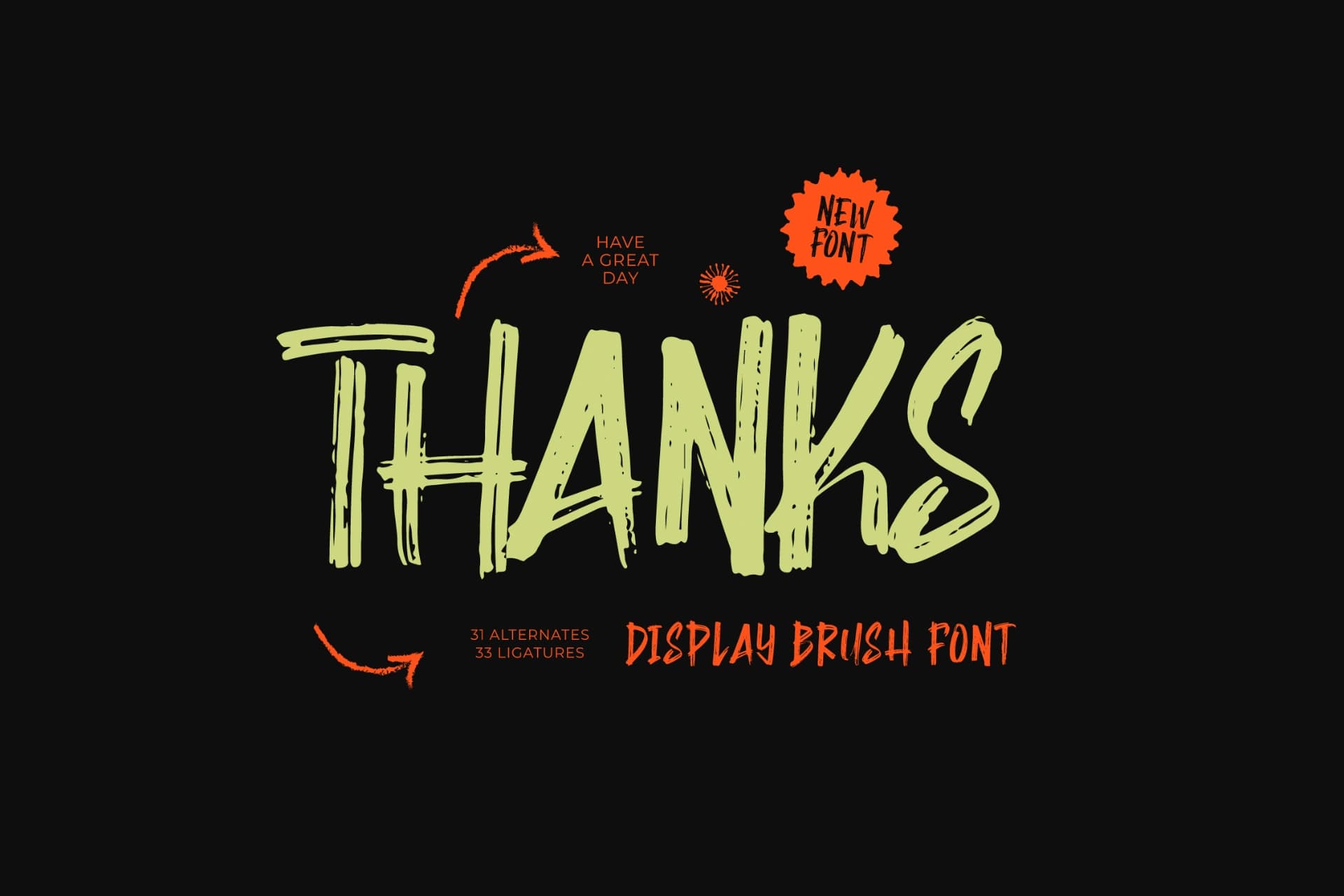 Preview 15 for Montha Stroner – Display Brush Font