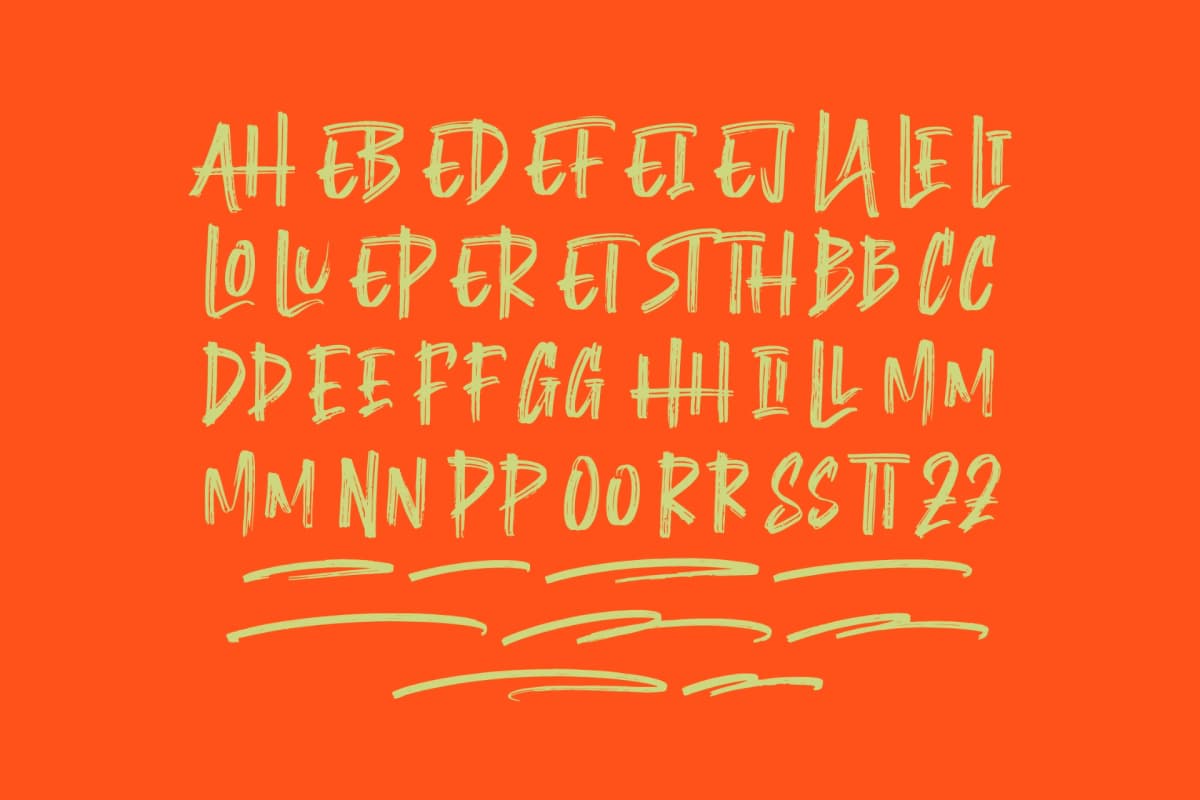 Preview 14 for Montha Stroner – Display Brush Font