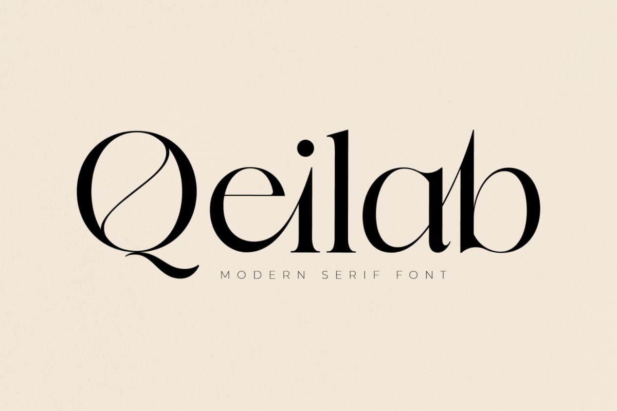 Qeilab - Modern Serif Font font preview 1