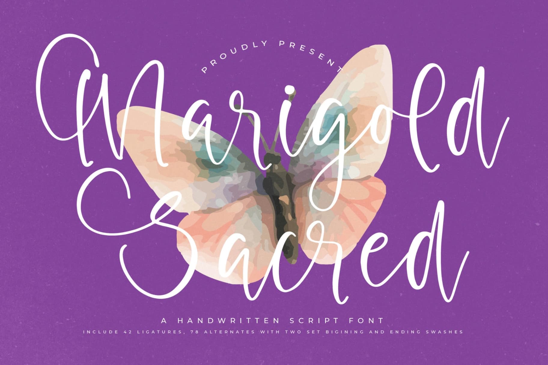 Preview of Marigold Sacred - Handwritten Script Font font