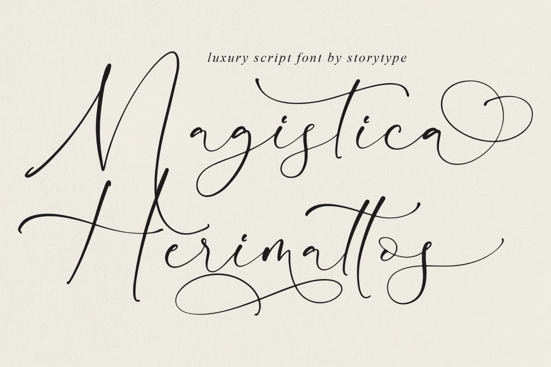Preview of Magistica Herimattos - Luxury Script Font font