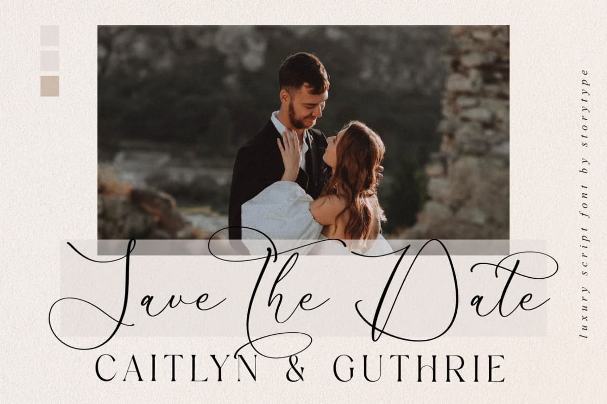 Gutierha Pattery - Luxury Script Font font preview 6