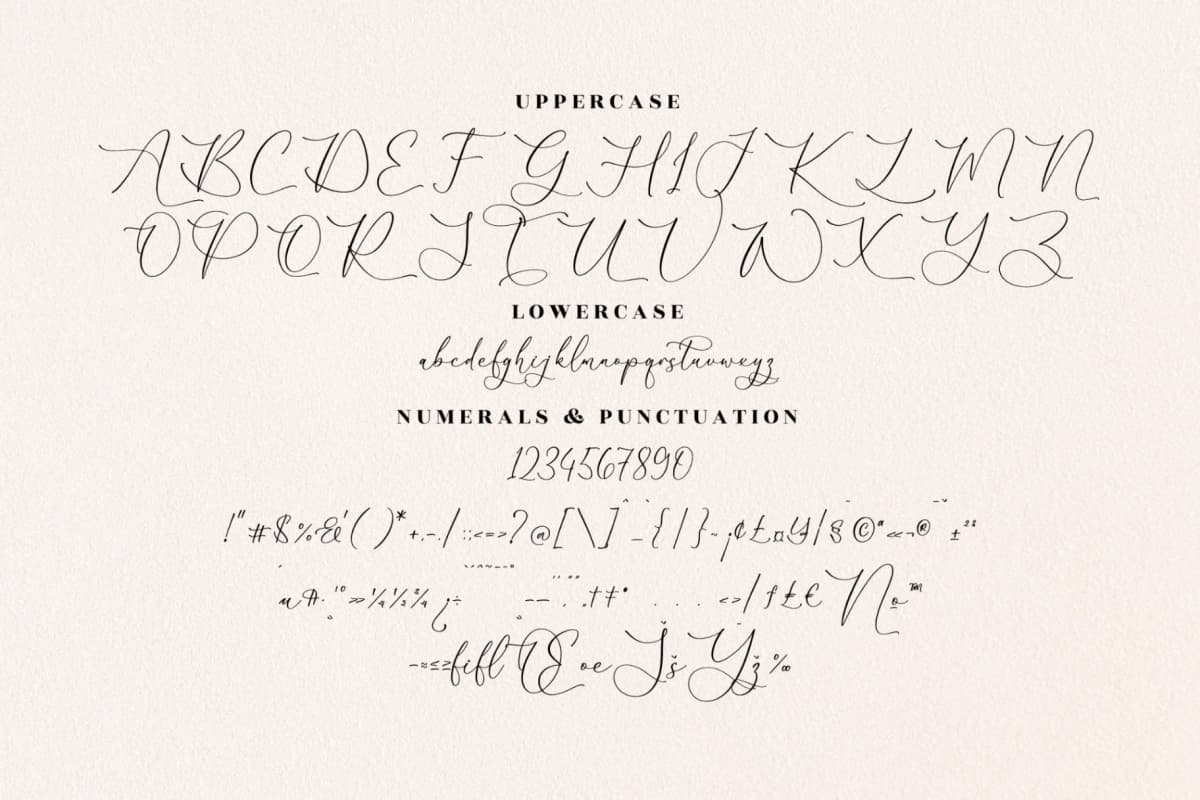 Gutierha Pattery - Luxury Script Font font preview 12