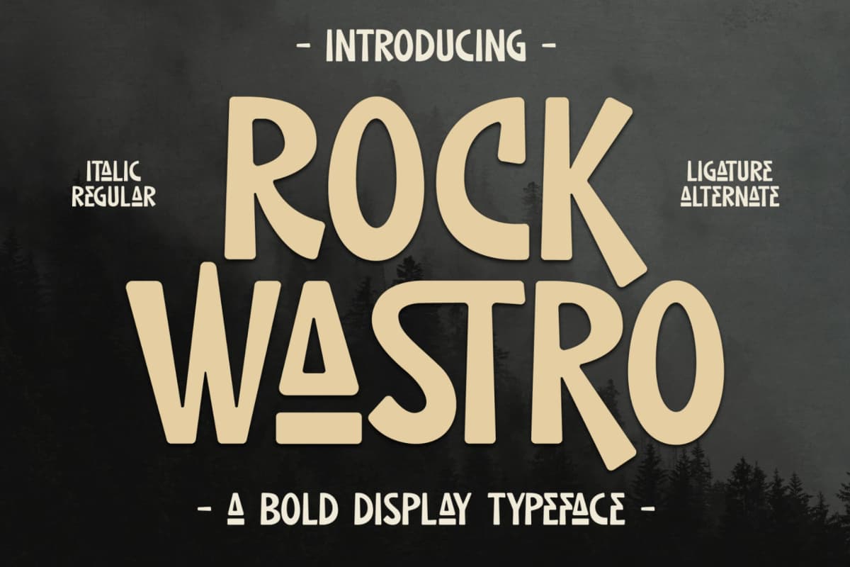 Preview 1 for Rock Wastro - Blod Display Typeface