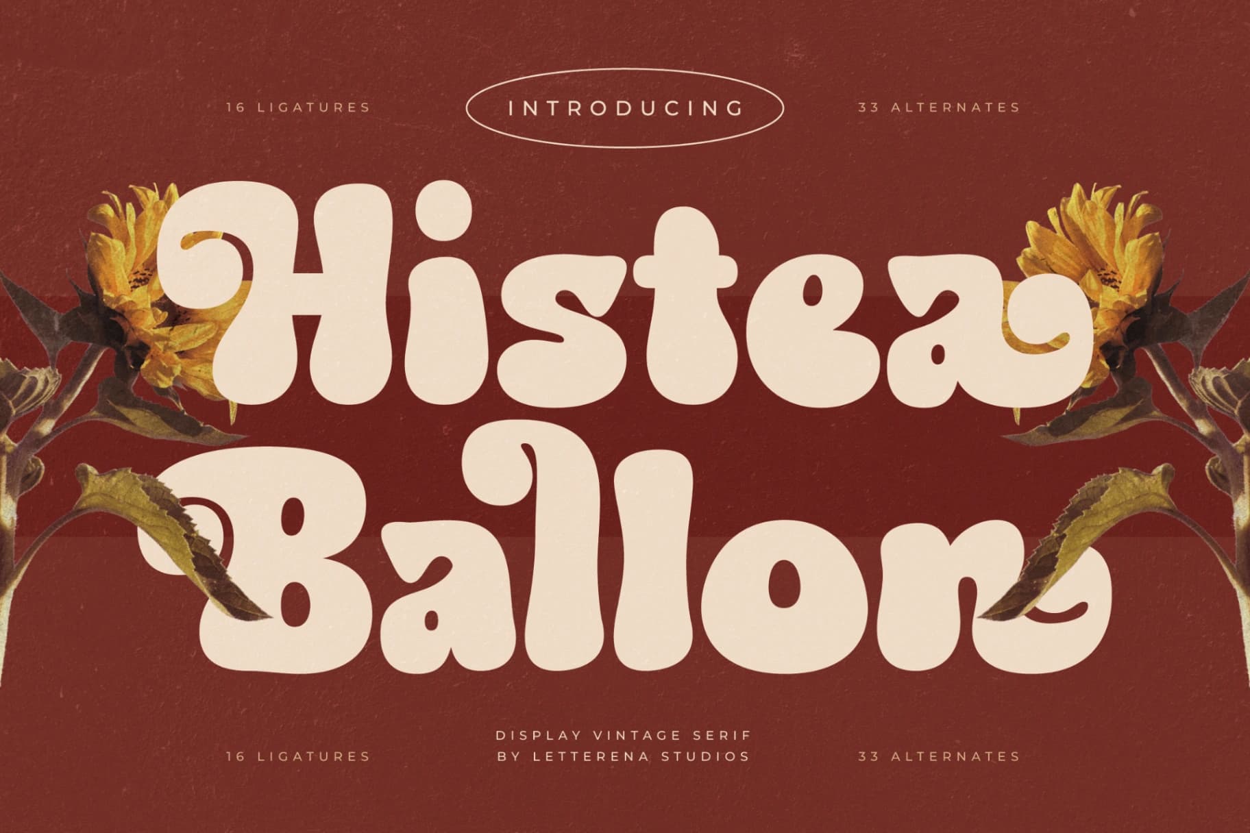Preview of Histea Ballon - Display Vintage Serif font