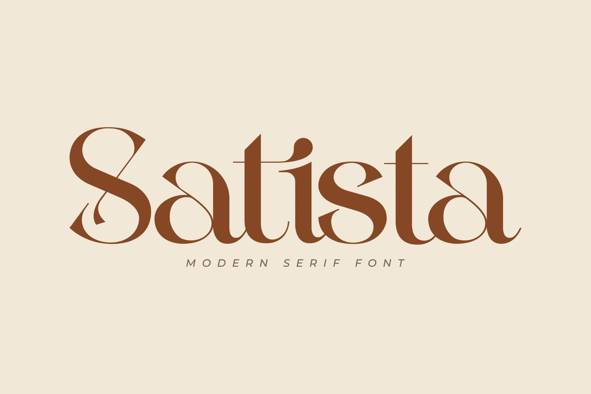Preview of Satista - Modern Serif Font font