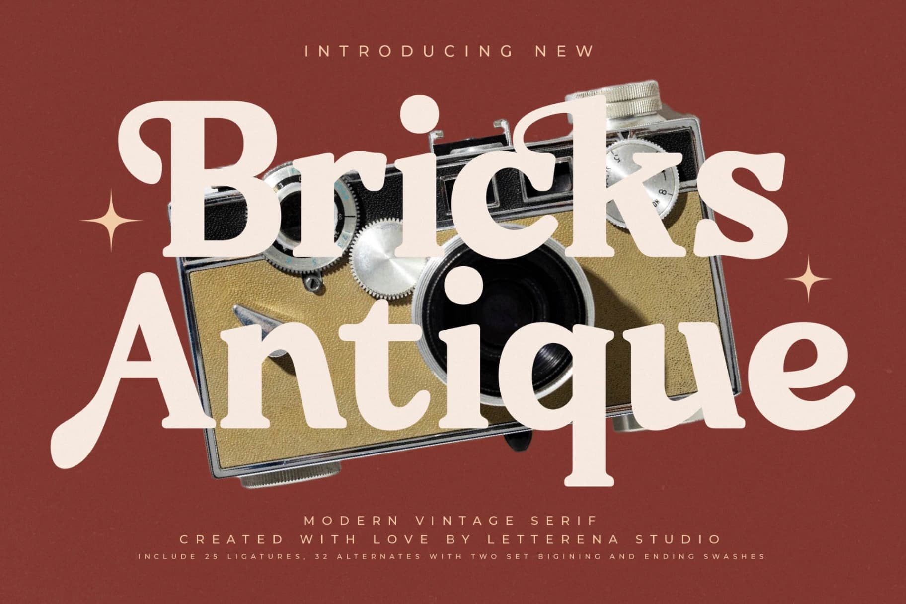 Preview of Bricks Antique - Modern Vintage Serif font