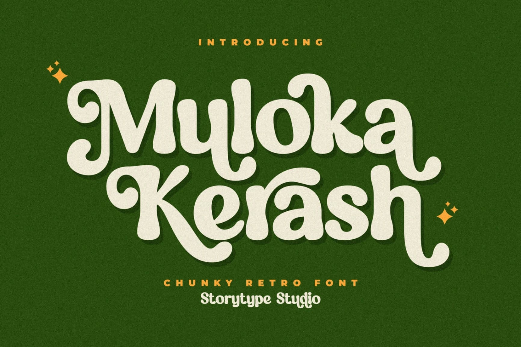 Preview of Muloka Kerash - Chunky Retro Font font