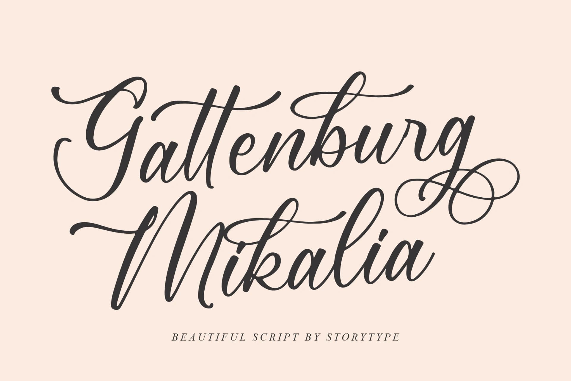 Preview 1 for Gattenburg Mikalia - Beautiful Script Font