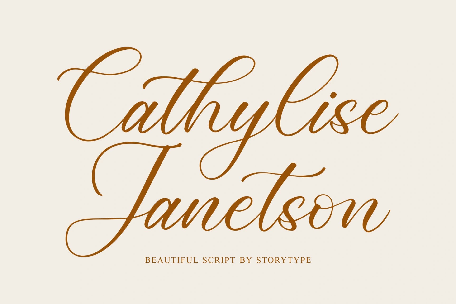 Preview of Cathylise Janetson - Beautiful Script Font font