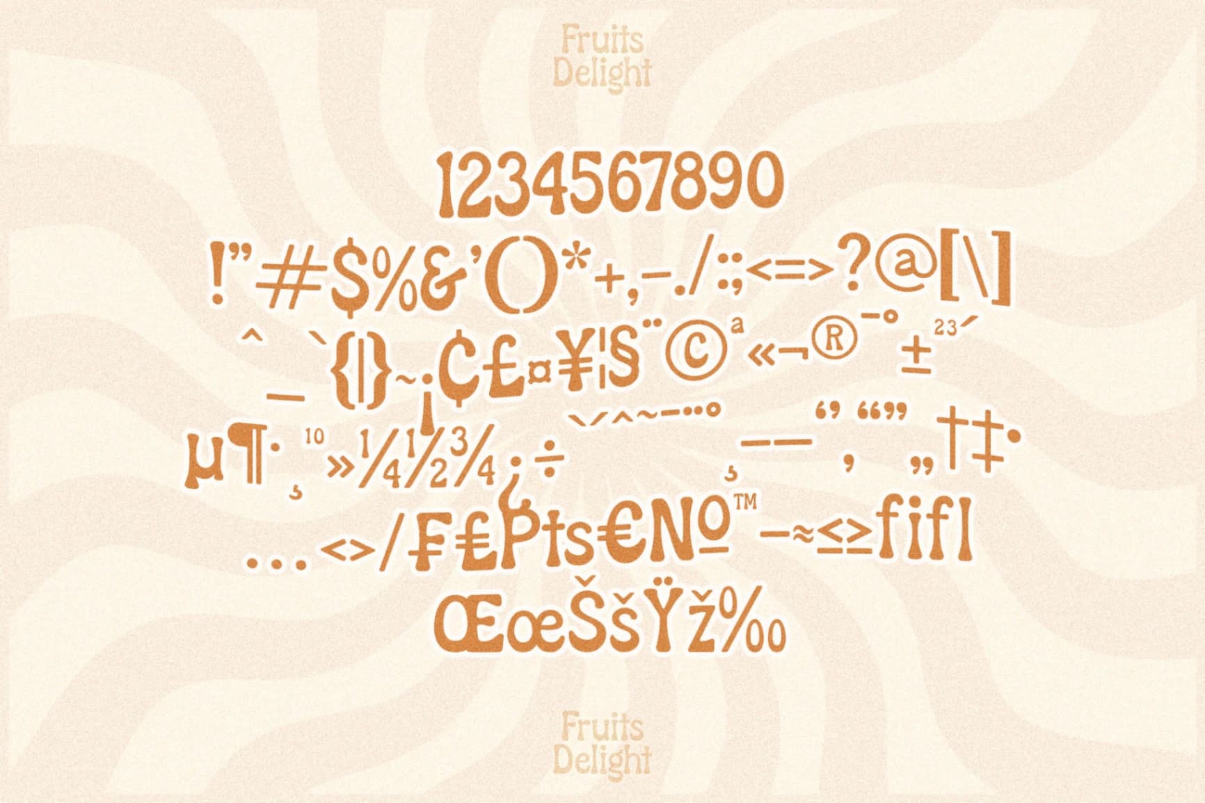 Preview 13 for Fruits Delight - Groovy Retro Font