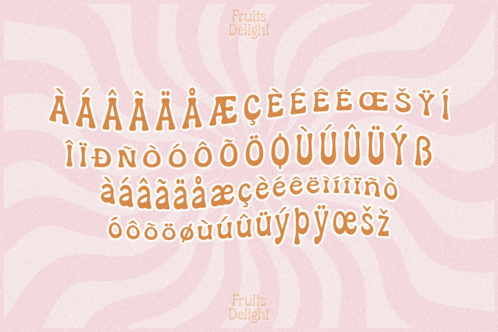 Preview 14 for Fruits Delight - Groovy Retro Font