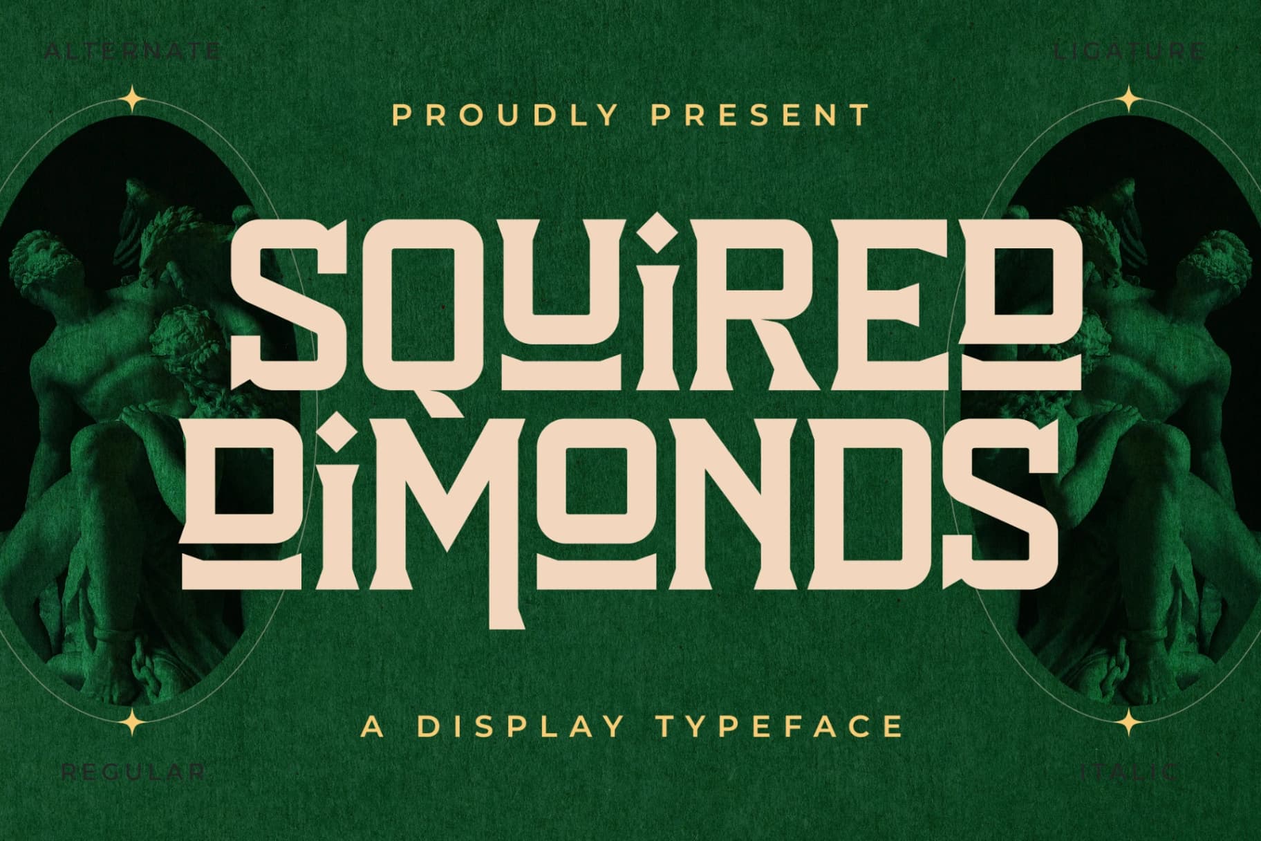 Preview of Squired Dimonds - Display Typeface font