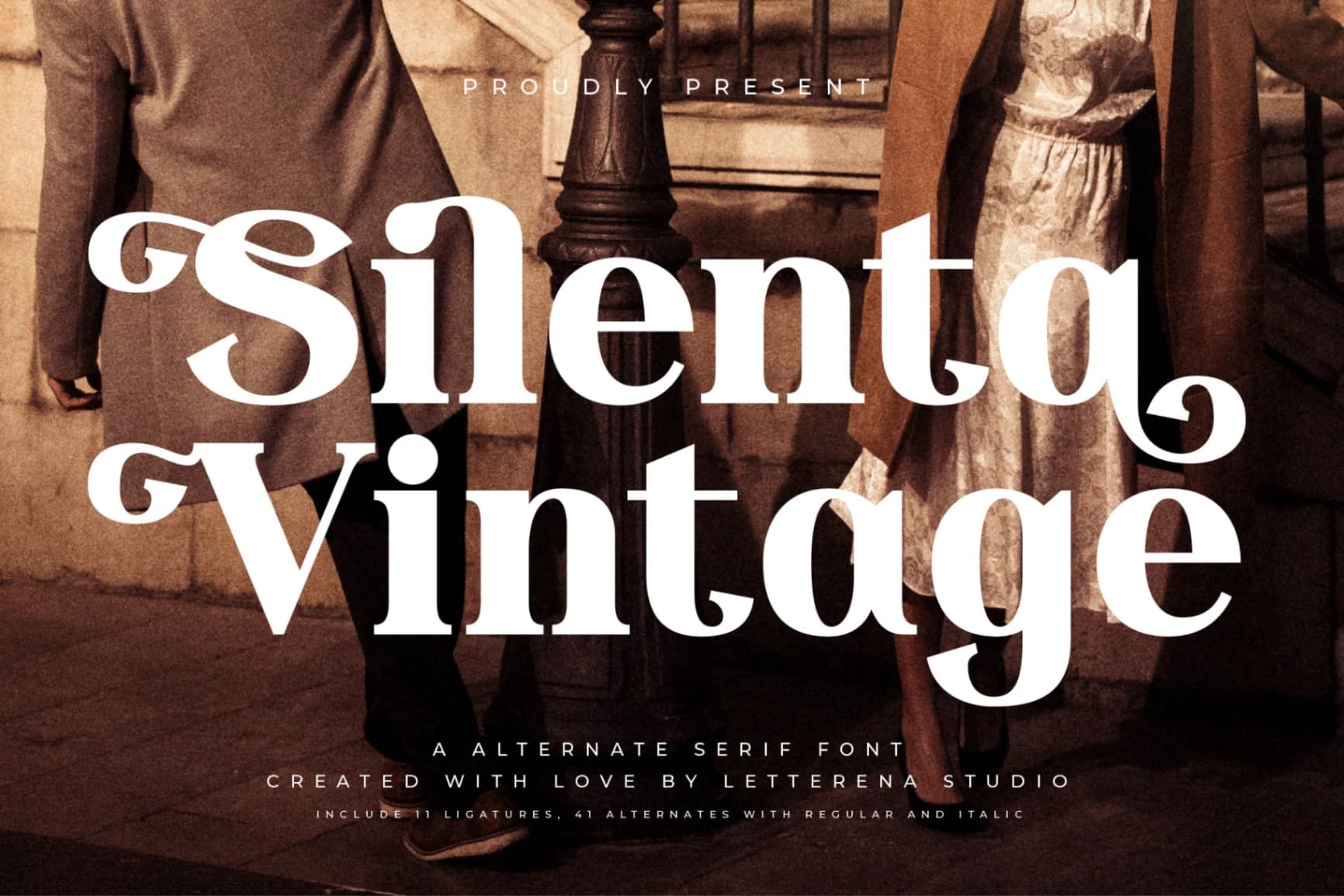 Preview of Silenta Vintage – Alternate Serif Font font