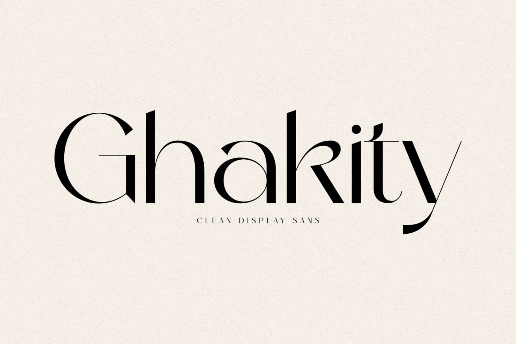 Preview of Ghakity - Clean Display Sans font