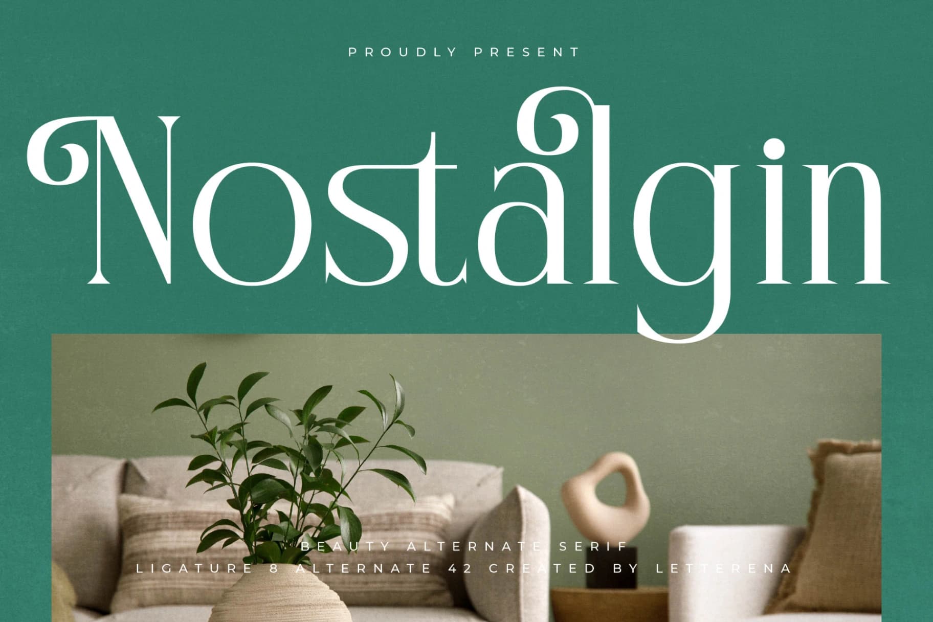 Preview of Nostalgin - Beauty Alternate Serif font