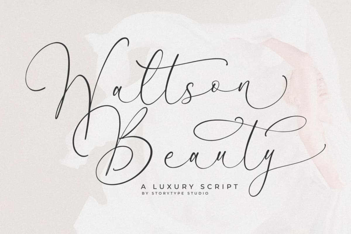 Waltson Beauty - Luxury Script Font font preview 1