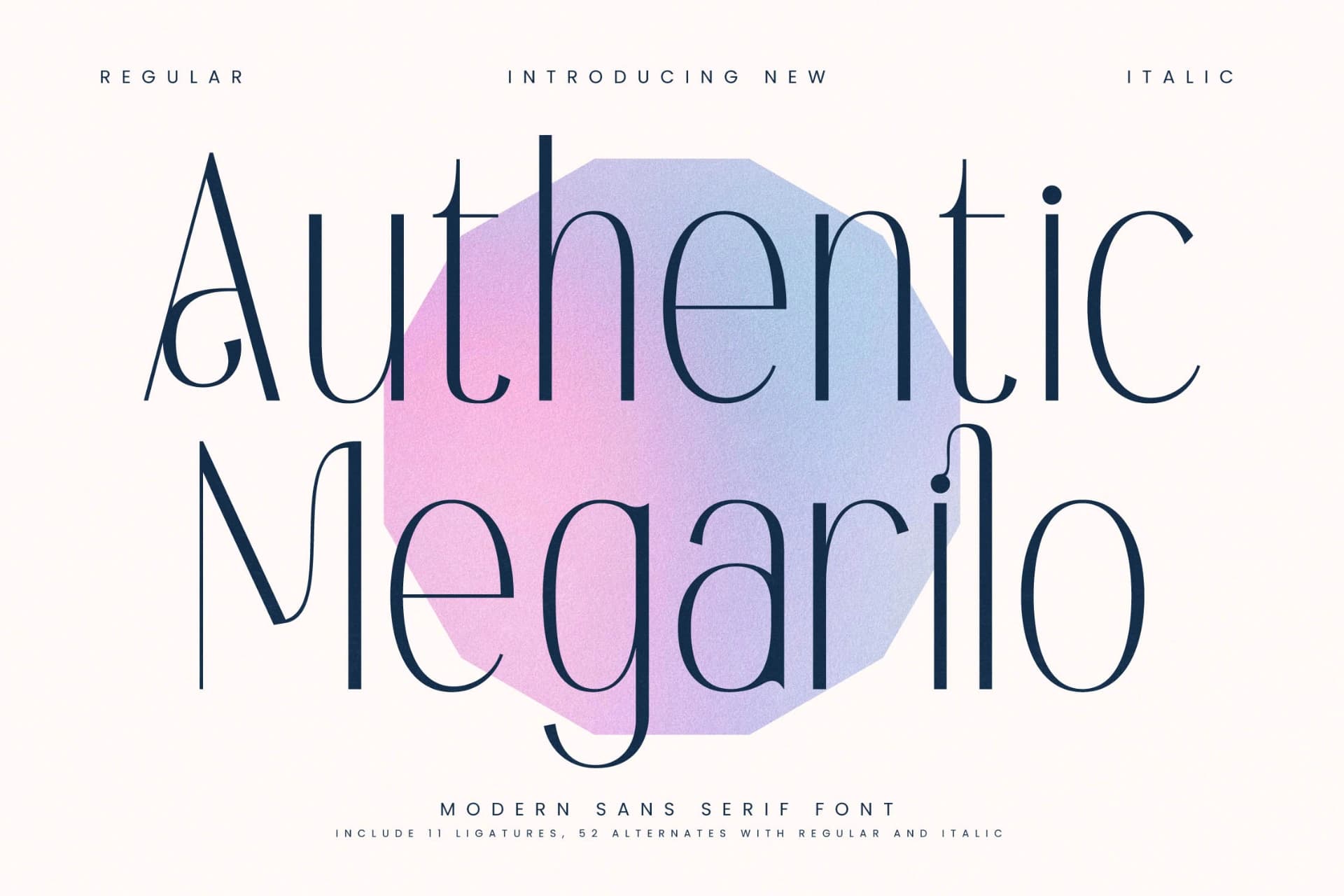 Preview of Authentic Megarilo – Modern Sans Serif font