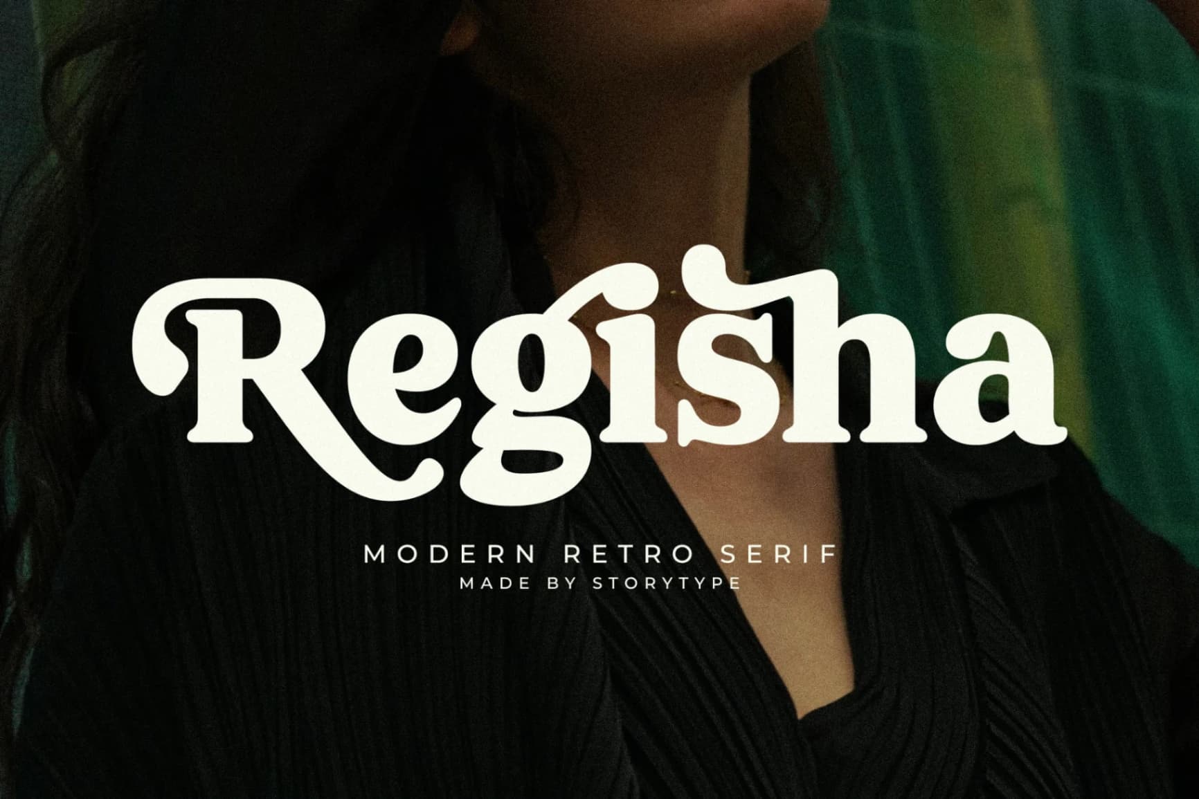 Preview of Regisha - Modern Retro Serif Font font