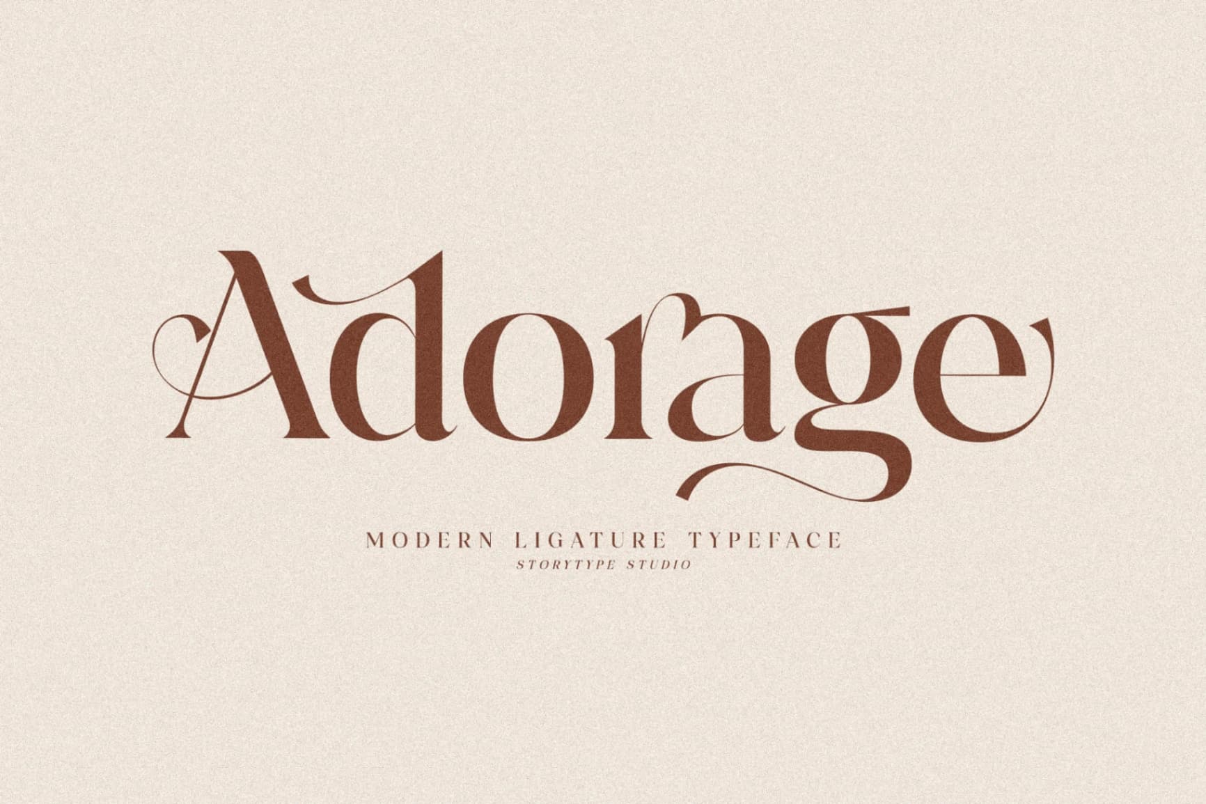 Preview of Adorage - Modern Ligature Typeface font