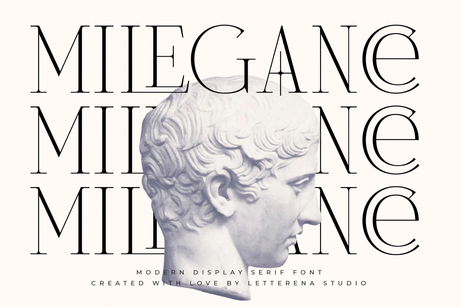 Preview of Milegance – Modern Display Serif font